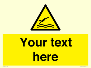 Custom Warning diving area